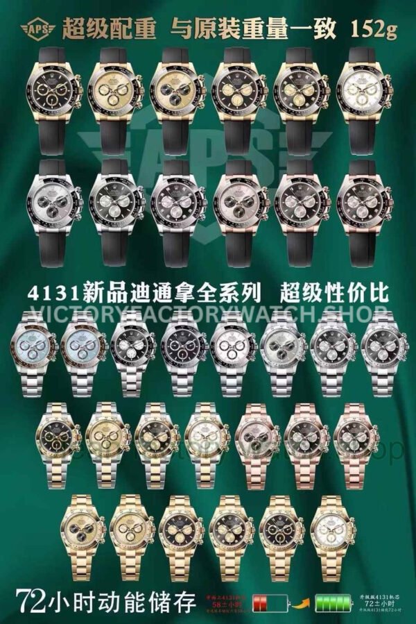 APS Factory counterweight Rolex Daytona 126518LN-0010 40mm Yellow Gold Oysterflex Champagne Dial