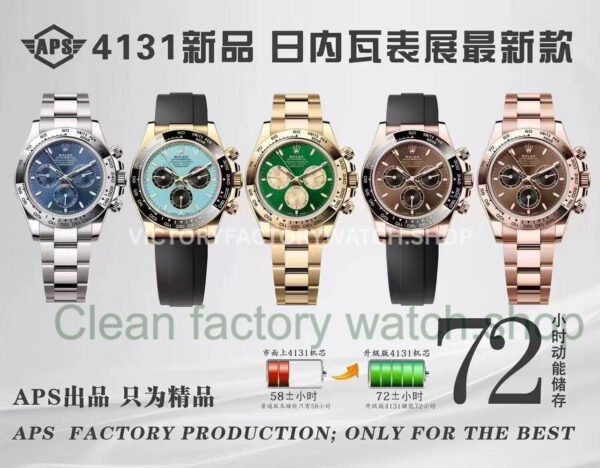 APS Factory counterweight Rolex Daytona 126518LN-0010 40mm Yellow Gold Oysterflex Champagne Dial