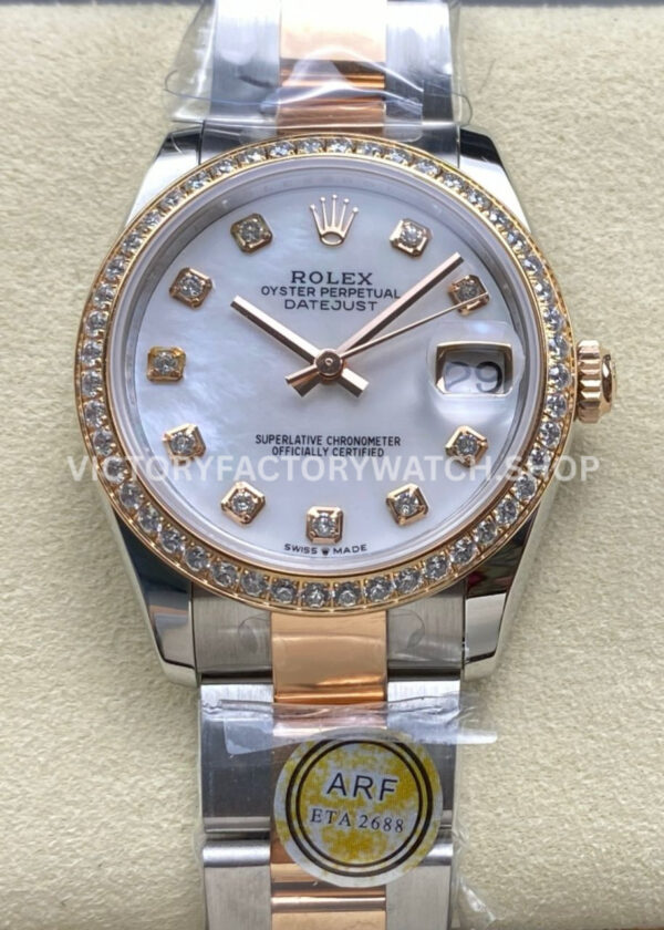 datejust 31 mop rose gold arf