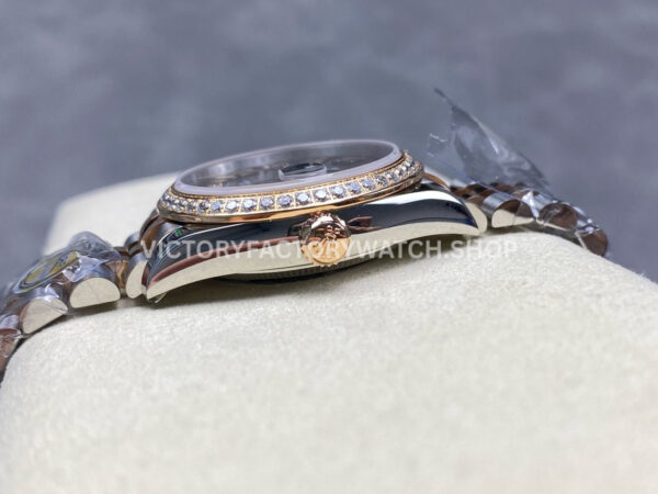 ARF Factory Counterweight Rolex Datejust 278381RBR-0002 31mm Rose Gold Diamond Bezel Roman Numerals Rose Dial