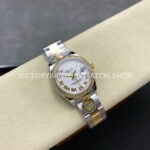 ARF Factory Counterweight Rolex Datejust 278383RBR-0001 31mm Yellow Gold Diamond Bezel Roman VI White Dial