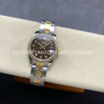 ARF Factory Counterweight Rolex Datejust 278383RBR-0023 31mm Yellow Gold Diamond Bezel Black Mother of Pearl Dial