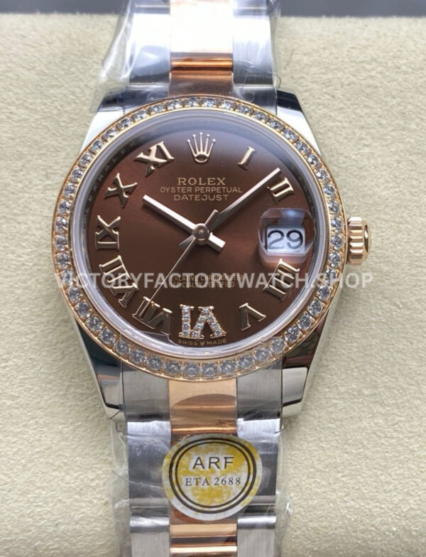 datejust 31 brown roman vi rose arf