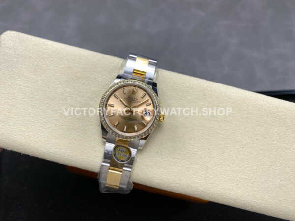 ARF Factory Counterweight Rolex Datejust 278383RBR-0013 31mm Yellow Gold Diamond Bezel Champagne Dial