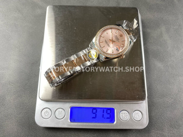 ARF Factory Counterweight Rolex Datejust 278381RBR-0019 31mm Rose Gold Diamond Bezel Sunburst Dial