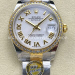 datejust 31 white roman vi gold arf