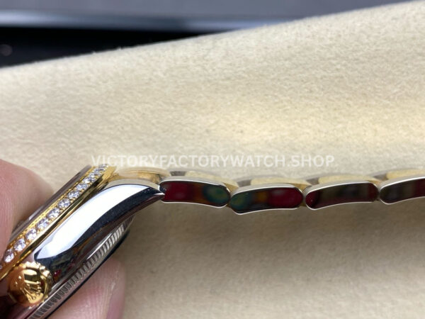 ARF Factory Counterweight Rolex Datejust 278383RBR-0015 31mm Yellow Gold Diamond Bezel Roman VI Green Dial