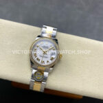 ARF Factory Counterweight Rolex Datejust 278383RBR-0001 31mm Yellow Gold Diamond Bezel Roman VI White Dial
