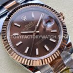 ARF Factory Counterweight Rolex Datejust 126331-0001 41mm Half Rose Gold Brown Dial