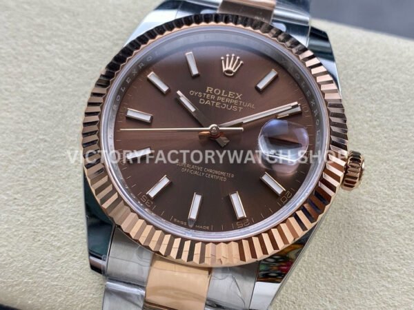 ARF Factory Counterweight Rolex Datejust 126331-0001 41mm Half Rose Gold Brown Dial