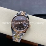 ARF Factory Counterweight Rolex Datejust 126331-0004 41mm Half Rose Gold Diamond Brown Dial Jubilee