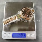 ARF Factory Counterweight Rolex Datejust 126331-0004 41mm Half Rose Gold Diamond Brown Dial Jubilee