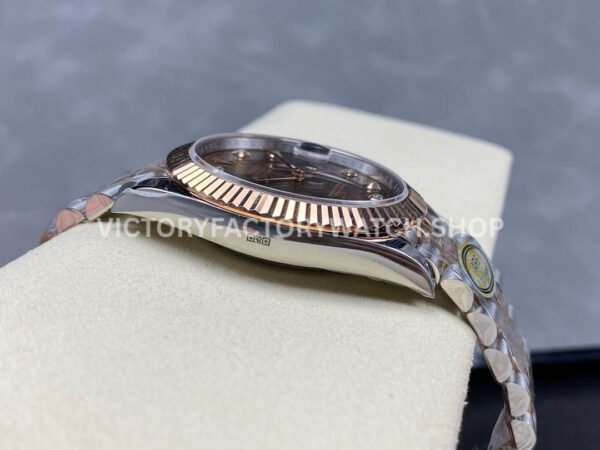 ARF Factory Counterweight Rolex Datejust 126331-0004 41mm Half Rose Gold Diamond Brown Dial Jubilee