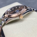 ARF Factory Counterweight Rolex Datejust 126331-0004 41mm Half Rose Gold Diamond Brown Dial Jubilee