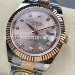 ARF Factory Counterweight Rolex Datejust 126331-0007 41mm Half Rose Gold Diamond Pink Dial (6) ARF Factory Counterweight Rolex Datejust 126331-0007 41mm Half Rose Gold Diamond Pink Dial