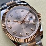 ARF Factory Counterweight Rolex Datejust 126331-0007 41mm Half Rose Gold Diamond Pink Dial (7) ARF Factory Counterweight Rolex Datejust 126331-0007 41mm Half Rose Gold Diamond Pink Dial