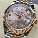 ARF Factory Counterweight Rolex Datejust 126331-0008 41mm Half Rose Gold Diamond Pink Dial Jubil (4) ARF Factory Counterweight Rolex Datejust 126331-0008 41mm Half Rose Gold Diamond Pink Dial Jubilee