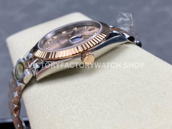 ARF Factory Counterweight Rolex Datejust 126331-0008 41mm Half Rose Gold Diamond Pink Dial Jubil (5) ARF Factory Counterweight Rolex Datejust 126331-0008 41mm Half Rose Gold Diamond Pink Dial Jubilee