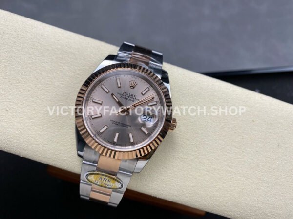 ARF Factory Counterweight Rolex Datejust 126331-0009 41mm Half Rose Gold Pink Dial