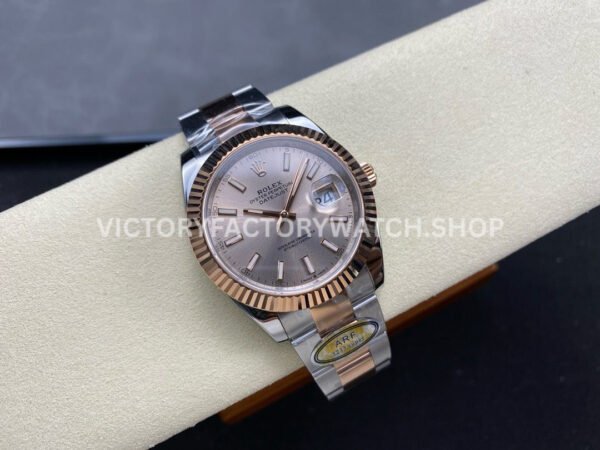 ARF Factory Counterweight Rolex Datejust 126331-0009 41mm Half Rose Gold Pink Dial