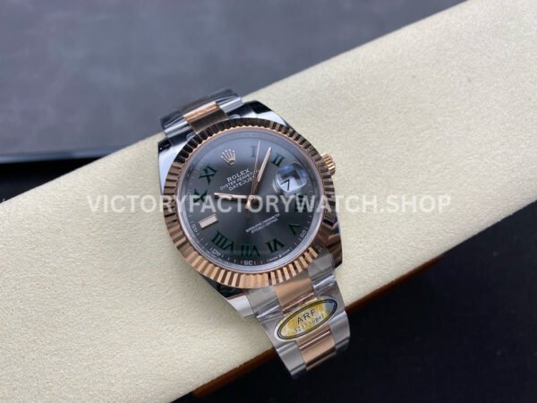 ARF Factory Counterweight Rolex Datejust 126331-0015 41mm Half Rose Gold Roman Numerals Grey Dial