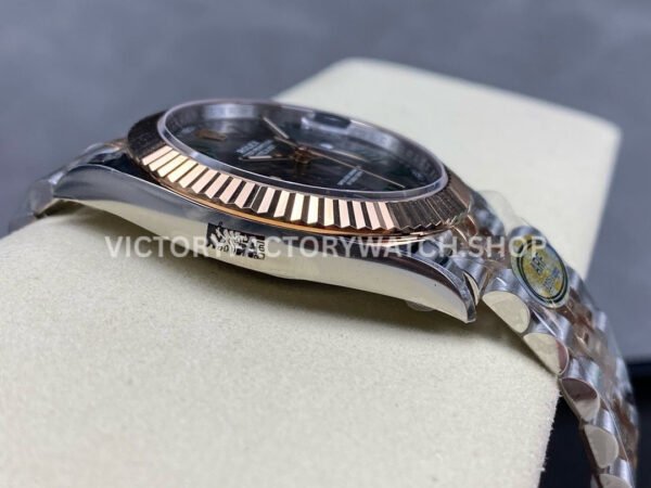 ARF Factory Counterweight Rolex Datejust 126331-0016 41mm Half Rose Gold Roman Numerals Grey Dial Jubilee