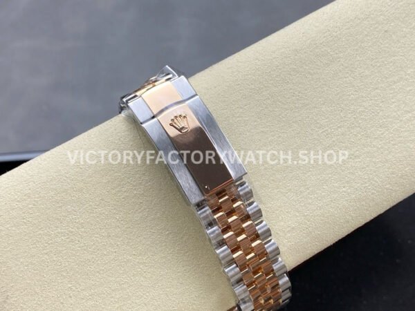 ARF Factory Counterweight Rolex Datejust 126331-0016 41mm Half Rose Gold Roman Numerals Grey Dial Jubilee