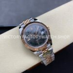 ARF Factory Counterweight Rolex Datejust 126331-0016 41mm Half Rose Gold Roman Numerals Grey Dial Jubilee