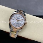 ARF Factory Counterweight Rolex Datejust 126331-0017 41mm Half Rose Gold Fluted Silver Dial