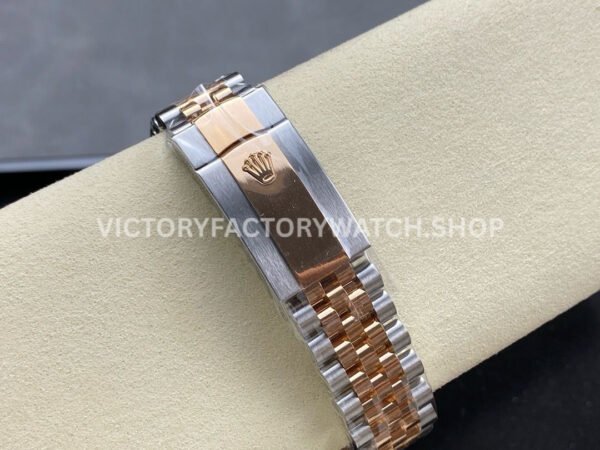 ARF Factory Counterweight Rolex Datejust 126331-0018 41mm Half Rose Gold Fluted Silver Dial Jubilee