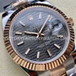 ARF Factory Counterweight Rolex Datejust 126331-0019 41mm Half Rose Gold Fluted Grey Dial
