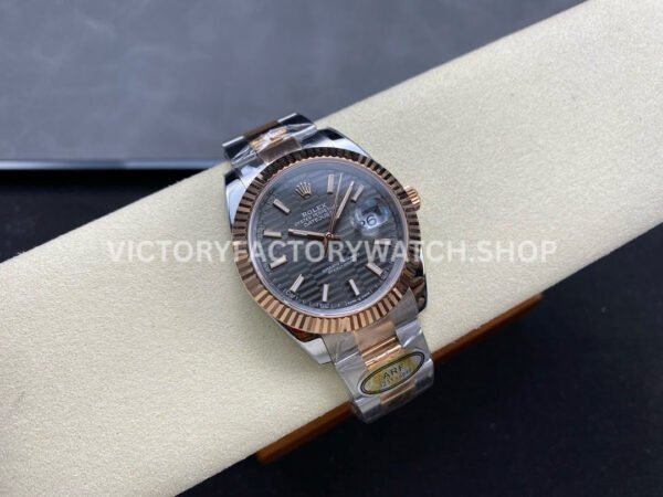 ARF Factory Counterweight Rolex Datejust 126331-0019 41mm Half Rose Gold Fluted Grey Dial