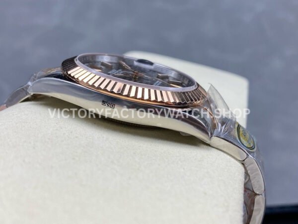 ARF Factory Counterweight Rolex Datejust 126331-0019 41mm Half Rose Gold Fluted Grey Dial