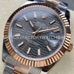 ARF Factory Counterweight Rolex Datejust 126331-0019 41mm Half Rose Gold Fluted Grey Dial