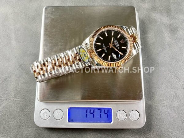 ARF Factory Counterweight Rolex Datejust 126331 41mm Half Rose Gold Black Dial Jubilee (1) ARF Factory Counterweight Rolex Datejust 126331 41mm Half Rose Gold Black Dial Jubilee