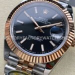 ARF Factory Counterweight Rolex Datejust 126331 41mm Half Rose Gold Black Dial Jubilee (6) ARF Factory Counterweight Rolex Datejust 126331 41mm Half Rose Gold Black Dial Jubilee