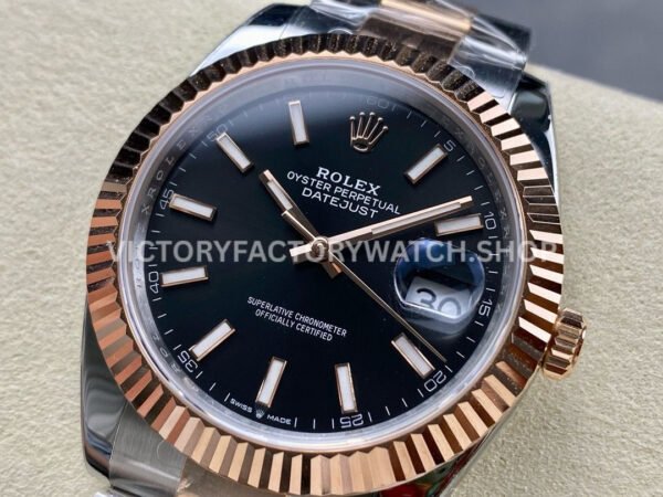 ARF Factory Counterweight Rolex Datejust 126331 41mm Half Rose Gold Black DialARF Factory Counterweight Rolex Dateju (6) ARF Factory Counterweight Rolex Datejust 126331 41mm Half Rose Gold Black Dial