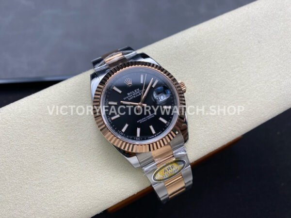 ARF Factory Counterweight Rolex Datejust 126331 41mm Half Rose Gold Black DialARF Factory Counterweight Rolex Dateju (7) ARF Factory Counterweight Rolex Datejust 126331 41mm Half Rose Gold Black Dial
