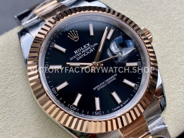 ARF Factory Counterweight Rolex Datejust 126331 41mm Half Rose Gold Black DialARF Factory Counterweight Rolex Dateju (9) ARF Factory Counterweight Rolex Datejust 126331 41mm Half Rose Gold Black Dial