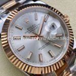 ARF Factory Counterweight Rolex Datejust 126331 41mm Half Rose Gold Silver Dial