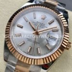 ARF Factory Counterweight Rolex Datejust 126331 41mm Half Rose Gold Silver Dial
