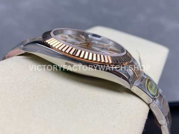 ARF Factory Counterweight Rolex Datejust 126331 41mm Half Rose Gold Silver Dial