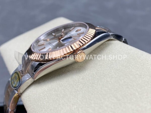 ARF Factory Counterweight Rolex Datejust 126331 41mm Half Rose Gold Silver Dial