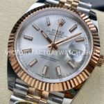 ARF Factory Counterweight Rolex Datejust 126331 41mm Half Rose Gold Silver Dial Jubilee