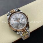 ARF Factory Counterweight Rolex Datejust 126331 41mm Half Rose Gold Silver Dial Jubilee