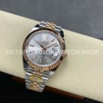 ARF Factory Counterweight Rolex Datejust 126331 41mm Half Rose Gold Silver Dial Jubilee
