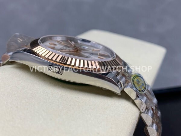 ARF Factory Counterweight Rolex Datejust 126331 41mm Half Rose Gold Silver Dial Jubilee