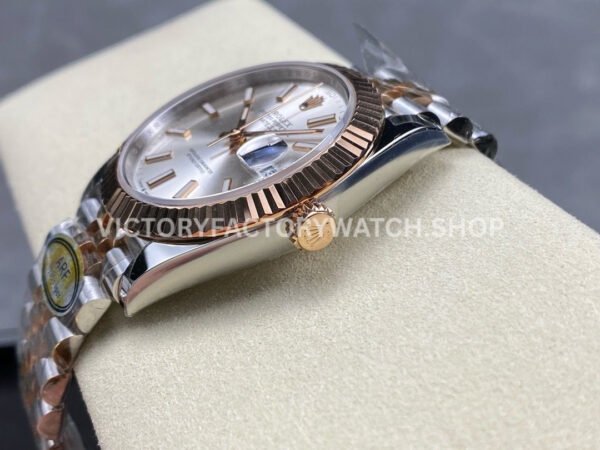 ARF Factory Counterweight Rolex Datejust 126331 41mm Half Rose Gold Silver Dial Jubilee