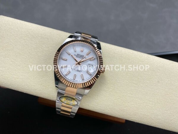 ARF Factory Counterweight Rolex Datejust 126331 41mm Half Rose Gold White Dial (10) ARF Factory Counterweight Rolex Datejust 126331 41mm Half Rose Gold White Dial