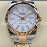 ARF Factory Counterweight Rolex Datejust 126331 41mm Half Rose Gold White Dial (6) Rolex Datejust 126331 luxury replica watch